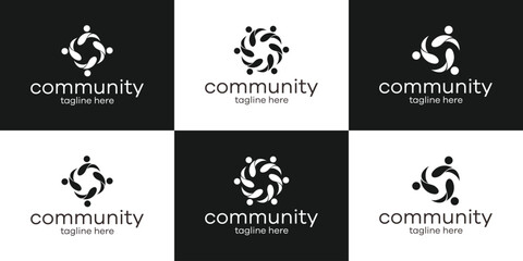 tim work community logo design vector illustration