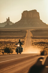 Desert Motorcycle Adventure - ai generative