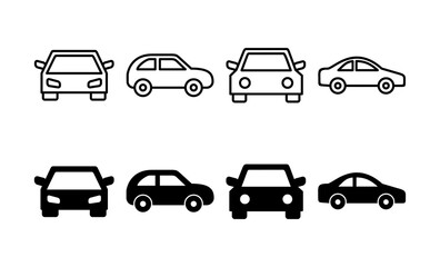 Car icon vector for web and mobile app. car sign and symbol. small sedan