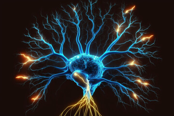 脳神経細胞のイラストGenerativeAI