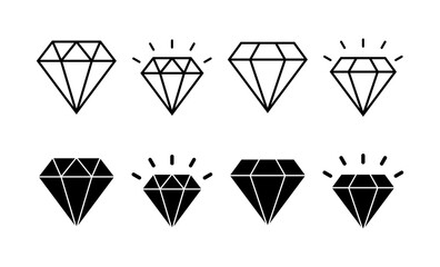 Diamond icon vector for web and mobile app. diamond gems sign and symbol