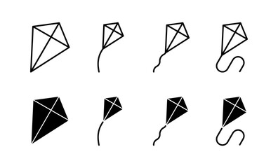 Kite icon vector for web and mobile app. kite sign and symbol