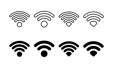 Wifi icon vector for web and mobile app. signal sign and symbol. Wireless  icon