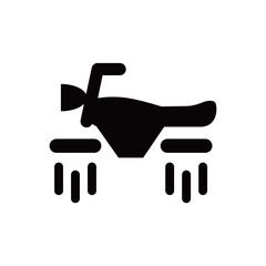空飛ぶバイクアイコン_黒