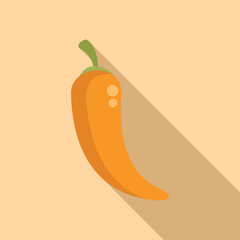 Paprika food icon flat vector. Sweet pepper. Health plant