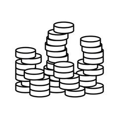 stack finance currency line icon vector illustration