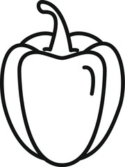 Capsicum paprika icon outline vector. Sweet vegetable. Ripe plant
