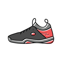 footwear shoes badminton color icon vector illustration