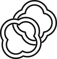 Cutted paprika icon outline vector. Sweet vegetable. Organic health