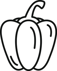 Nutrition paprika icon outline vector. Sweet pepper. Spicy product