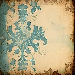 Aged paper with stained pattern. Generated with AI Technology.