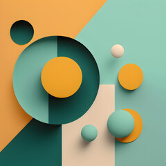 Abstract Background image  Circles, geometric shapes. Image created with generative AI technology.