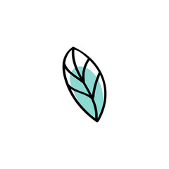 leaf icon sing isolated