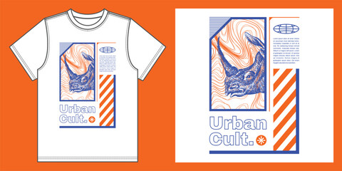 Streetwear design and poster design urban surrealism style for t-shirt and print art