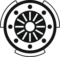 Fototapeta premium Interior clutch icon simple vector. Auto cover. Automobile repair
