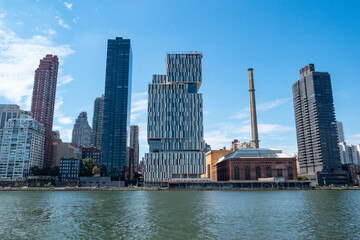 Modern buildings along Hudson River in New York City