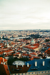 Fototapeta premium aerial view of Prague