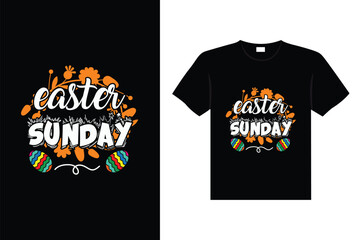 Easter day typography egg lettering t-shirt design holiday greeting cute bunny vector art