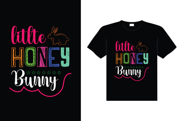 Easter day typography egg lettering t-shirt design holiday greeting cute bunny vector art
