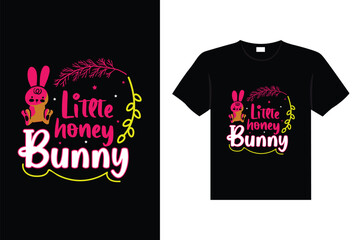 Easter day typography egg lettering t-shirt design holiday greeting cute bunny vector art