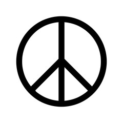 Peace icon symbol flat illustration on white background..eps