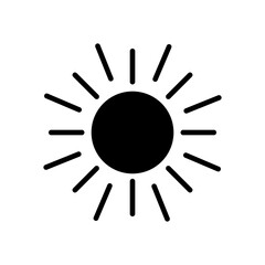 Sun icon vector trendy style illustration on white background..eps