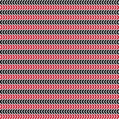 Horizontal Floral Stripe Seamless Pattern - Vines with leaves striped repeating pattern design