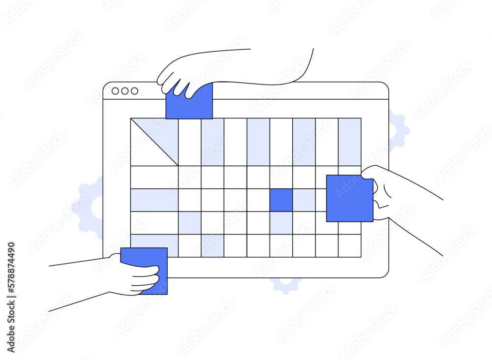Poster design structure matrix abstract concept vector illustration.