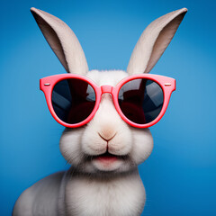 Buny with sunglasses. Created with generative AI