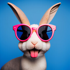 Bunny with sunglasses. Created with generative AI