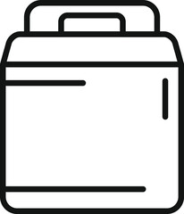 Delivery bag icon outline vector. Fast food. Pack box