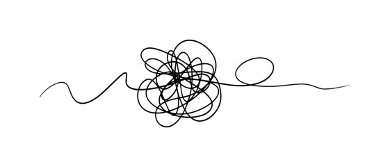 hand drawn of tangle scrawl sketch. Abstract scribble, Vector illustration.