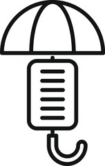 Compensation protection icon outline vector. Money benefit. Fund bribery