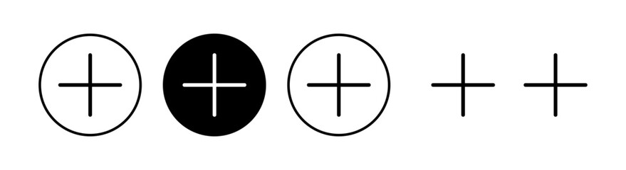 Fototapeta premium Plus Icon vector illustration. Add plus sign and symbol