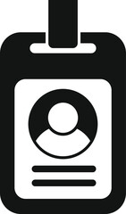 Id card icon simple vector. Team person. Office staff