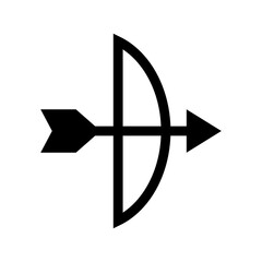bow and arrow icon or logo isolated sign symbol vector illustration - high quality black style vector icons
