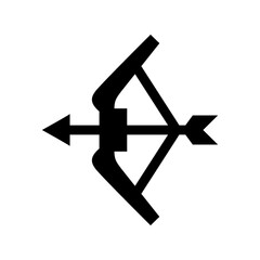 bow and arrow icon or logo isolated sign symbol vector illustration - high quality black style vector icons
