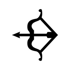 bow and arrow icon or logo isolated sign symbol vector illustration - high quality black style vector icons
