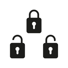 door locks icons. Security icon set. Vector illustration.