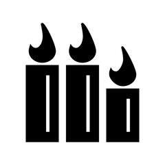candles icon or logo isolated sign symbol vector illustration - high quality black style vector icons
