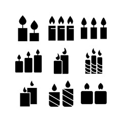 candles icon or logo isolated sign symbol vector illustration - high quality black style vector icons

