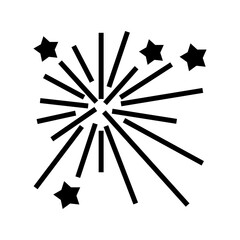 fireworks icon or logo isolated sign symbol vector illustration - high quality black style vector icons
