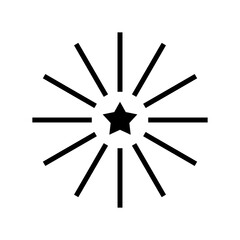 fireworks icon or logo isolated sign symbol vector illustration - high quality black style vector icons

