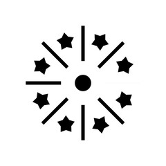 fireworks icon or logo isolated sign symbol vector illustration - high quality black style vector icons
