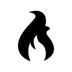 flame icon or logo isolated sign symbol vector illustration - high quality black style vector icons

