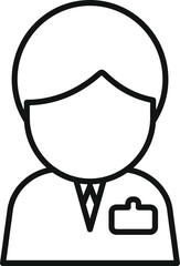 Office manager icon outline vector. Human work. Business team