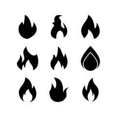 flame icon or logo isolated sign symbol vector illustration - high quality black style vector icons
