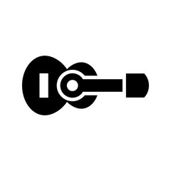 guitar icon or logo isolated sign symbol vector illustration - high quality black style vector icons

