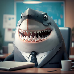 Shark Office Suit. Generative AI