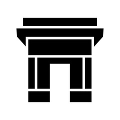 india gate icon or logo isolated sign symbol vector illustration - high quality black style vector icons
